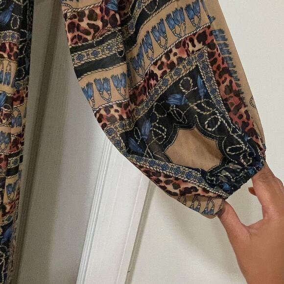 Summers in St. Tropez Jumpsuit - Mocha/Combo - Picture 4 of 7